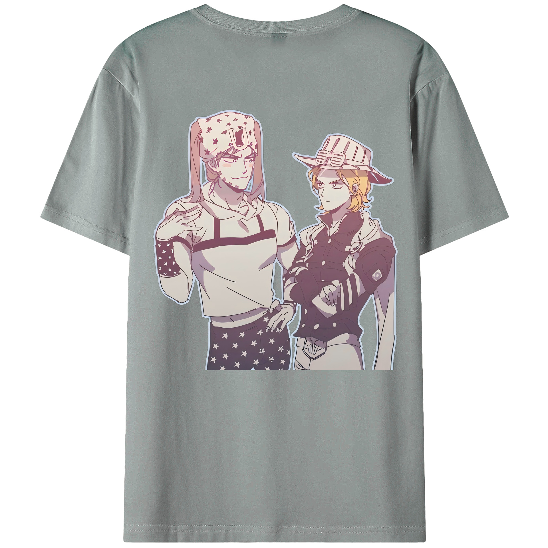 （画像用） ジョジョの奇妙な冒険 JoJo's Bizarre Adventure 綿100％ メンズ半袖Tシャツ（バックプリント） 通気性